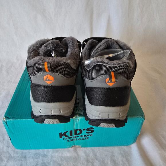 Kid's Fashion Shoes Hiking Kids 1.5 (EU 33) Gray Black Antiskid NIB - Picture 7 of 14